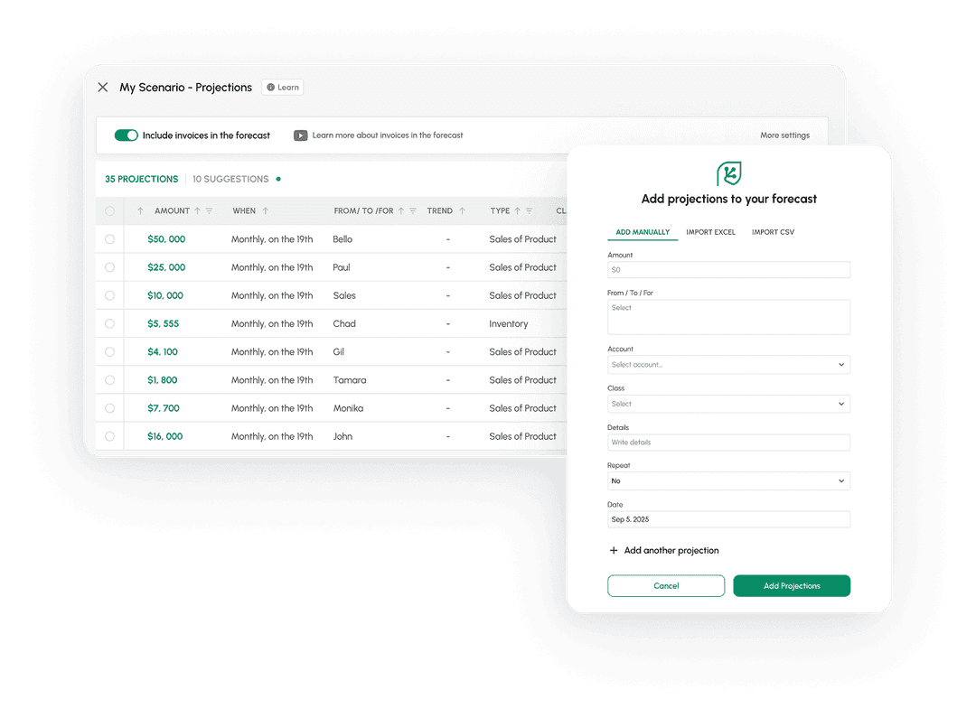 Significantly improve forecast accuracy with projections